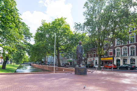 ROTTERDAM, Netherlands - August 10, 2016 : Street view of Rotterdam City Netherlands. back to 1270 when a dam was constructed in the Rotte river by people settled around it for safety.のeditorial素材