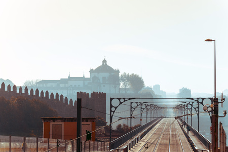 Street view of old town Porto, Portugal, Europeの写真素材