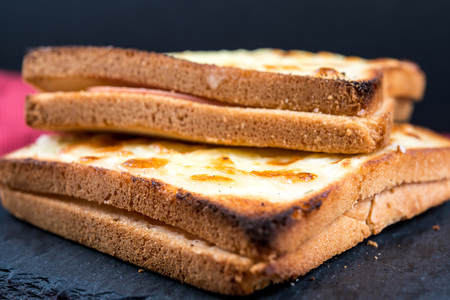 Homemade french toast with Butter and Ice creamの写真素材