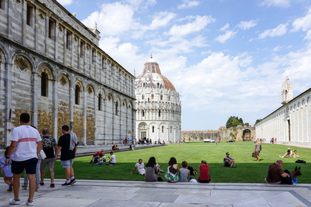 PISA, ITALY - July 24, 2016. street view of Old Town Pisa Tuscany, Italy, Europe, is a city in Tuscany, Central Italy, around 200,000 with the metropolitan area.のeditorial素材