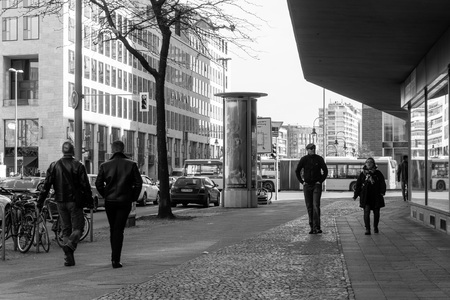 BERLIN, GERMANY- March 4,2017 : Typical Street view JMarch 4,2017 in Berlin, Germany. Berlin is the capital of Germany. With a population of approximately 3.5 million people.BERLIN, GERMANYのeditorial素材