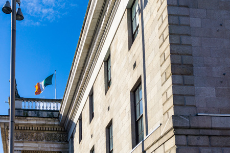 Street view of landmarks of Dublin Irelandの写真素材