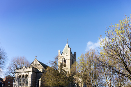 Street view of landmarks of Dublin Irelandの写真素材