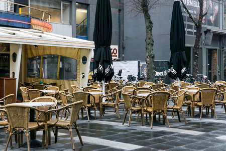 ROTTERDAM, Netherlands - February 7, 2017 : Street view of Rotterdam City Netherlands. back to 1270 when a dam was constructed in the Rotte river by people settled around it for safety.のeditorial素材