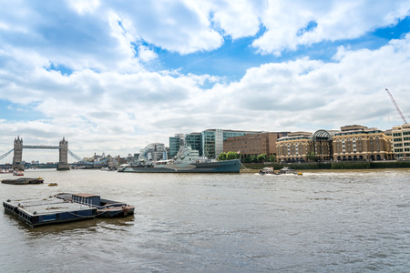 Beautiful River view of Antique London Bridgeの写真素材
