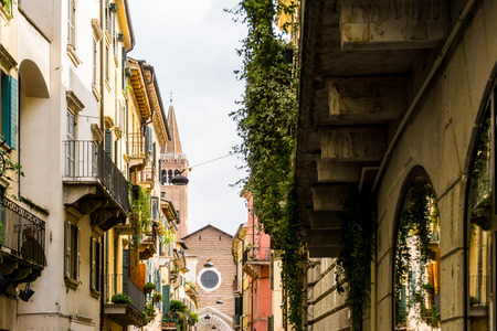 Beautiful street view of  Veronaの写真素材