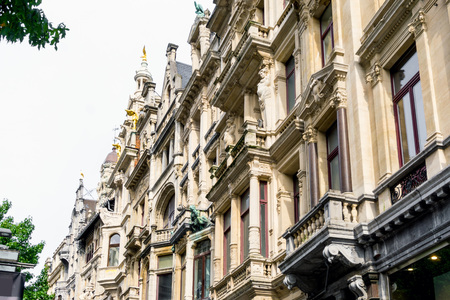 Beautiful antique church in Antwerp, Belgiumの写真素材