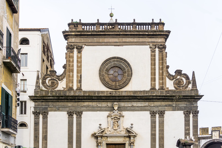 Street view of old town in Naples city, italy Europeの写真素材