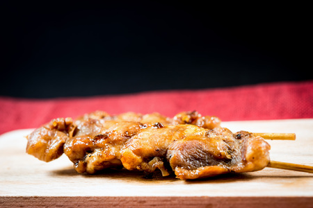 tasty kabobs grilled meat skewersの写真素材