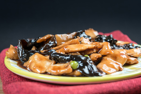 Chinese cuisine Black Fungus and carrot mixの写真素材