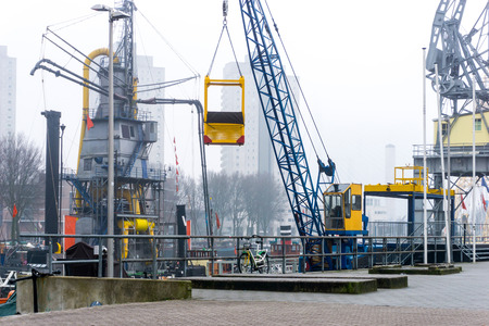ROTTERDAM, Netherlands - February 7, 2017 : Street view of Port of Rotterdam, the nickname Gateway...