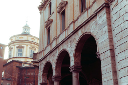 Traditional antique city building in Milanの写真素材