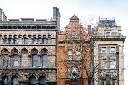 Traditional antique city building in Dublin Irelandの写真素材