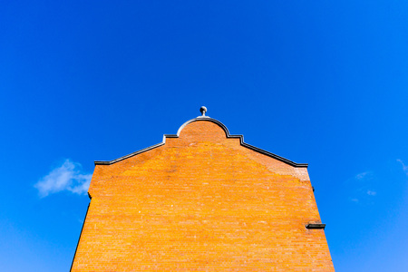 Traditional antique city building in Dublin Irelandの写真素材