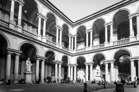 MILAN, ITALY - March 16, 2017: street view of Milan Cathedra, Domm de Milan is the cathedral churchのeditorial素材