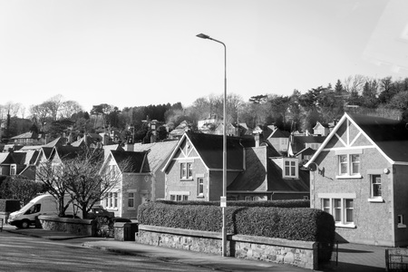 EDINBURGH, SCOTLAND - March 27, 2017: Street view of Historic Old Town Houses in Edinburgh, Scotlandのeditorial素材