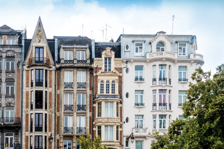 street view of downtown in Lille, Franceのeditorial素材