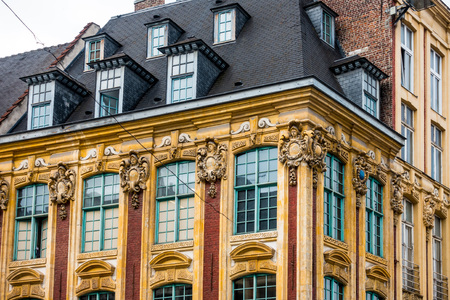 street view of downtown in Lille, Franceのeditorial素材