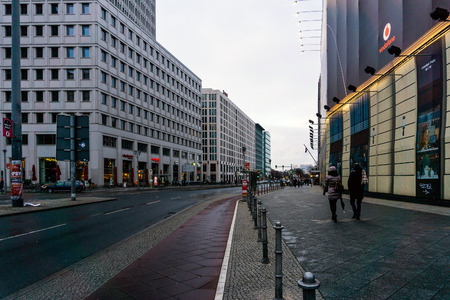 BERLIN, GERMANY- March 4,2017 : Typical Street view March 4,2017 in Berlin, Germany. Berlin is the capital of Germany. With a population of approximately 3.5 million people.BERLIN, GERMANYのeditorial素材