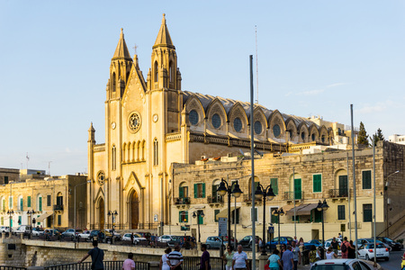 TAS-SLIEMA, MALTA - June 28, 2017: Church of Our Lady of Mount Carmelのeditorial素材