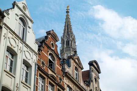antique church building in Brussels, Belgium Europeの写真素材