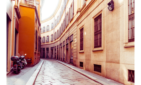 Traditional antique city building in Milan
