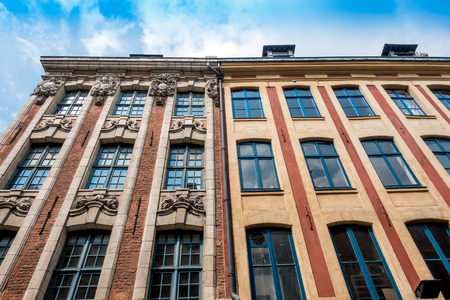 antique building view in Old Town Lille, Franceの写真素材