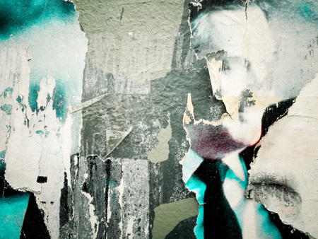 Old posters grunge textures and backgroundsの写真素材