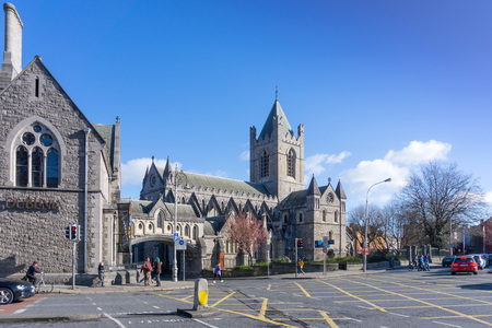 DUBLIN, IRELAND - March 31, 2017: Church landmarks of Dublin Irelandのeditorial素材