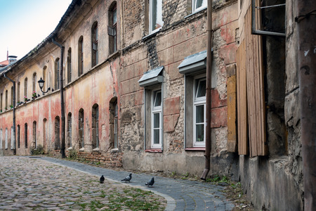 antique building view in Old Town Vilnius, Lithuanianのeditorial素材