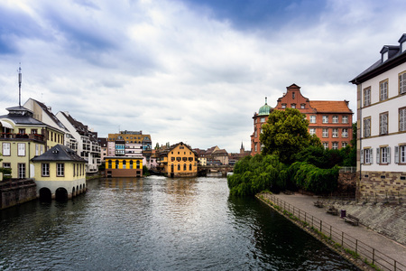 Beautiful view of ancient buildings at Strasbourg, Alsace, Franceのeditorial素材