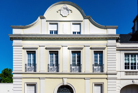 Antique building view in Old Town Mulhouse,Franceの写真素材