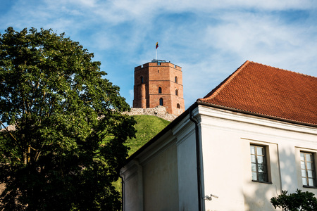 street view of downtown in Vilnius city, Lithuanian