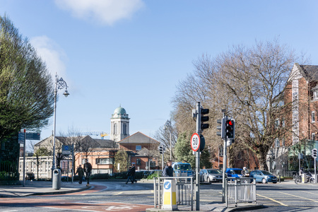 DUBLIN, IRELAND - March 31, 2017: Street view of Dublin city centreのeditorial素材