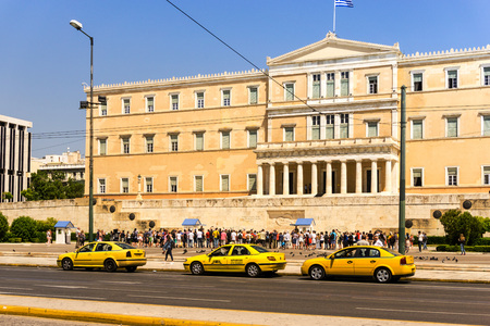 ATHENS, GREECE - May 3, 2017: Street view of old buildings in Athens, Greeceのeditorial素材