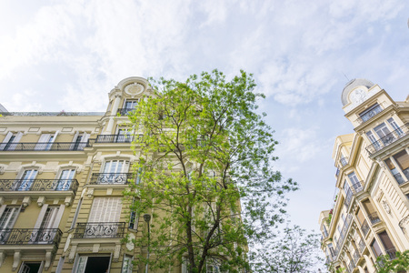 Traditional antique city building in Madridの写真素材