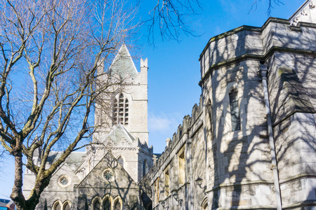 Christ Church Cathedral,landmarks of Dublin Irelandの写真素材
