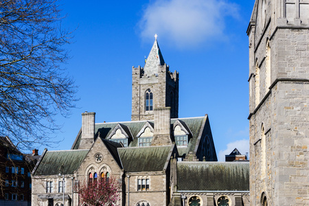 Christ Church Cathedral,landmarks of Dublin Irelandの写真素材