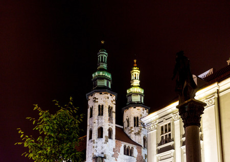 antique Church building in Krakow, Polandの写真素材