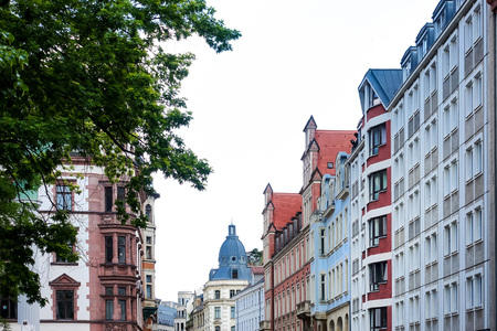 street view of downtown Leipzig, Germany