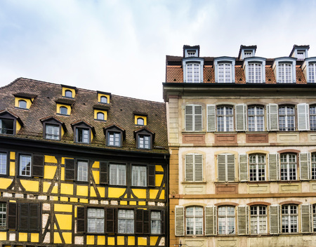 Beautiful view of ancient buildings at Strasbourg, Alsace, Franceの写真素材