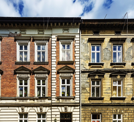 antique building view in Krakow, Polandの写真素材