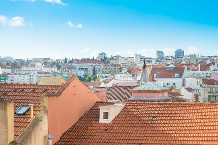 Beautiful street view of historic architectural in Lisbon, Portugal, Europe