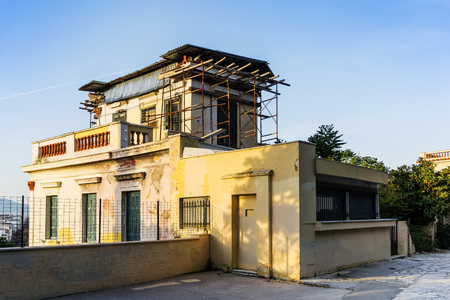 Street view of old buildings in Athens, Greeceのeditorial素材