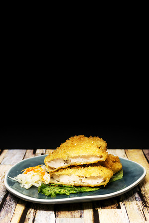 Handmade Japanese fried chicken ready to eatの写真素材