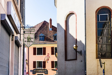MULHOUSE,FRANCE - Jun 16, 2017: Street view of downtown in Mulhouse city, Franceのeditorial素材