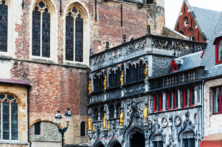Basilica of the Holy Blood in Bruges, Belgiumのeditorial素材