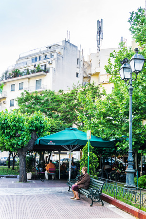ATHENS, GREECE - May 3, 2017: Street view of buildings in Athens, Greeceのeditorial素材