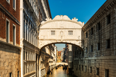 VENICE,ITALY- December 21, 2017 : Tourists on water street with Gondola in Venice. its entirety is listed as a World Heritage Site, along with its lagoonのeditorial素材