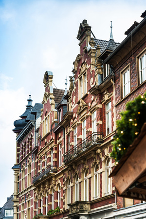 old Town buildings in Aachen, Germanyの写真素材